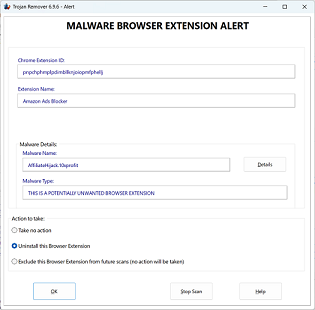 Trojan Remover Database Screenshot